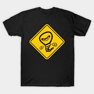 Angry book worm sign T-Shirt